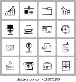 Office icon set,Vector