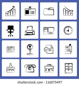 Office icon set,Vector