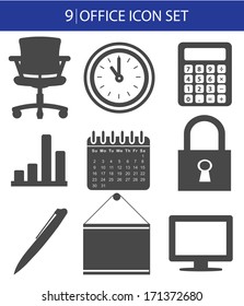 Office icon set,vector