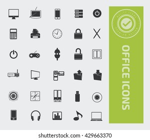 Office icon set,vector