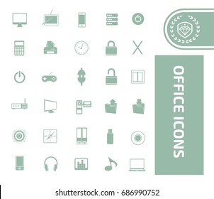 Office icon set,vector