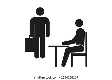 Office icon silhouette simple design