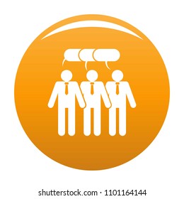 Office icon. Simple illustration of office vector icon for any design orange