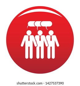 Office icon. Simple illustration of office vector icon for any design red