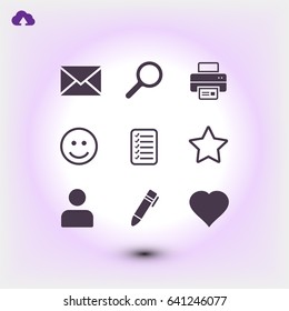office icon, stock vector illustration flat design style