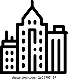 office icon. Thin Linear Style Design Isolated On White Background