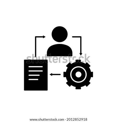 Office icon. user, setting, list icon. Design template vector