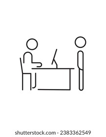 icono de oficina, icono de la mejor línea del vector.