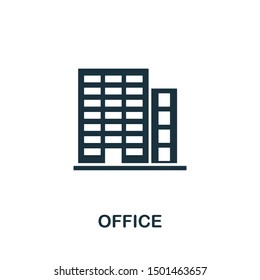 Office icon vector illustration. Creative sign from buildings icons collection. Filled flat Office icon for computer and mobile. Symbol, logo vector graphics.