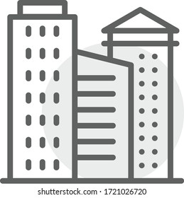 Icono de oficina ilustración vectorial plana