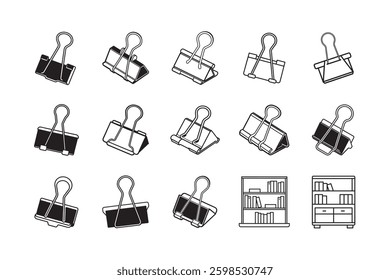 Office icon vector Illustrator set