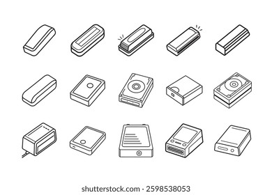 Office icon vector Illustrator set