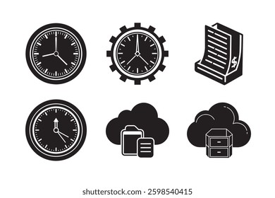 Office icon vector Illustrator set