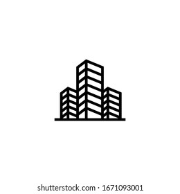 Office icon vector in linear, outline icon isolated on white background