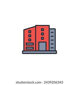 office icon. vector.Editable stroke.linear style sign for use web design,logo.Symbol illustration.