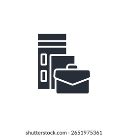 icono de oficina. Vector. Trazo editable. signo de estilo lineal para uso Diseño web, logotipo. Ilustración de símbolo.