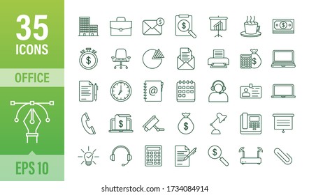 Office icon. Web icon set. Office, great design for any purposes. Vector stock illustration.