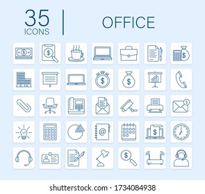 Office icon. Web icon set. Office, great design for any purposes. Vector stock illustration.