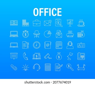 Icono de Office. Conjunto de iconos Web. Office, gran diseño para cualquier propósito. Ilustración de material vectorial