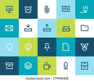 Office icons Flat