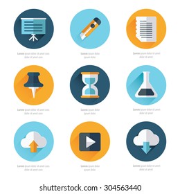 Office icons flat design