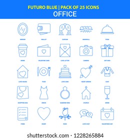 Office Icons - Futuro Blue 25 Icon pack