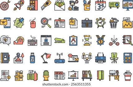 Office icons High-Quality Vector Icons Collection with Editable Stroke. Ideal for Professional and Creative Projects.