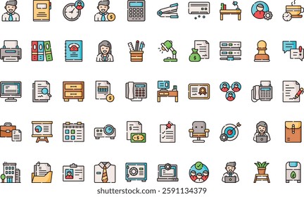Office icons High-Quality Vector Icons Collection with Editable Stroke. Ideal for Professional and Creative Projects.