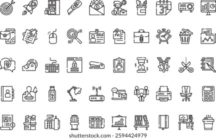Office icons High-Quality Vector Icons Collection with Editable Stroke. Ideal for Professional and Creative Projects.