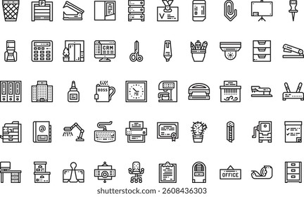 Office icons High-Quality Vector Icons Collection with Editable Stroke. Ideal for Professional and Creative Projects