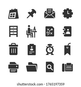 Office Icons - Illustration - Editable Vector Graphic