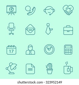 Office icons, line design