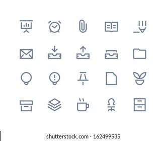 Office icons. LIne series