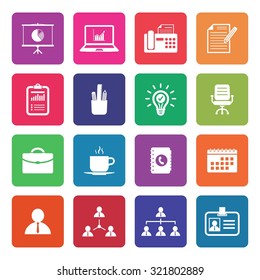 Office icons. Organization icon. Vector Illustration. EPS10
