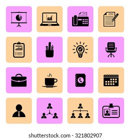 Office icons. Organization icon. Vector Illustration. EPS10