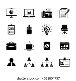 Office icons. Organization icon. Vector Illustration. EPS10