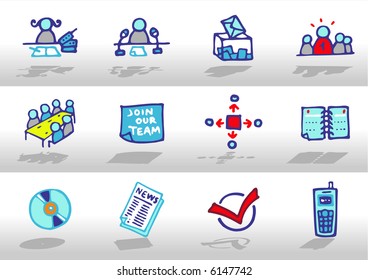 Office icons - others of the same series: http://www.shutterstock.com/lightboxes.mhtml?lightbox_id=499021