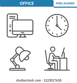 Office Icons. Professional, pixel perfect icons, EPS 10 format.
