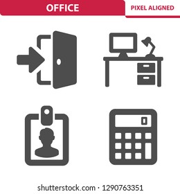 Office Icons. Professional, pixel perfect icons, EPS 10 format.