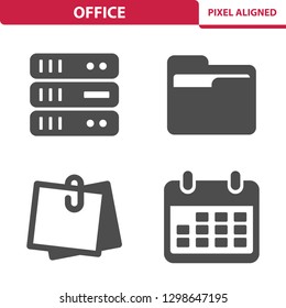 Office Icons. Professional, pixel perfect icons, EPS 10 format.