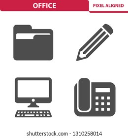 Office Icons. Professional, pixel perfect icons, EPS 10 format.