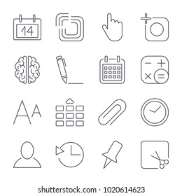 Office icons set. Editable Stroke. EPS 10. Universal icons