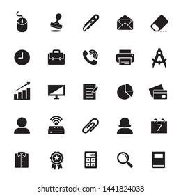 Office icons set. Editable vector 2000x2000 Pixel.