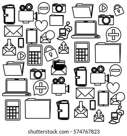 Office icons set icon vector illustration graphic design