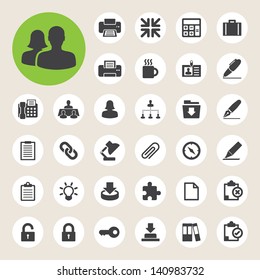 Office icons set. Illustration eps 10