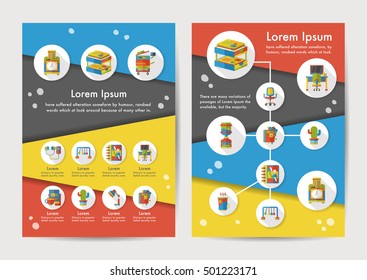 Office icons set with long shadow,eps10