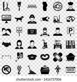 Office icons set. Simple style of 36 office vector icons for web for any design