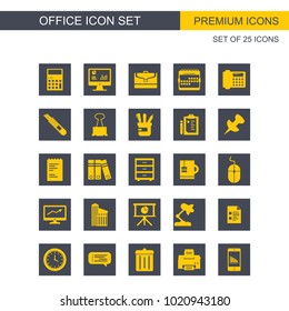 Office icons set vector 