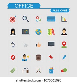 Office icons set vector