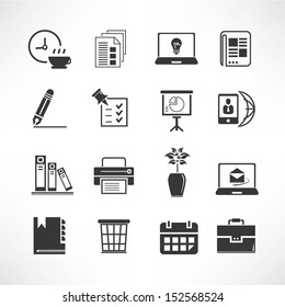 office icons set, vector